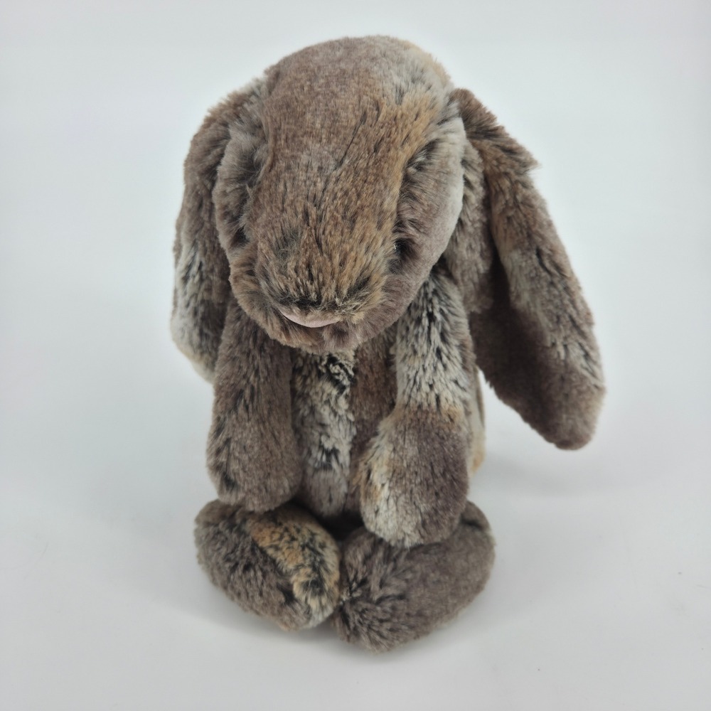 Jellycat London Bashful Cottontail Bunny Brown Mottled Plush Stuffed Animal